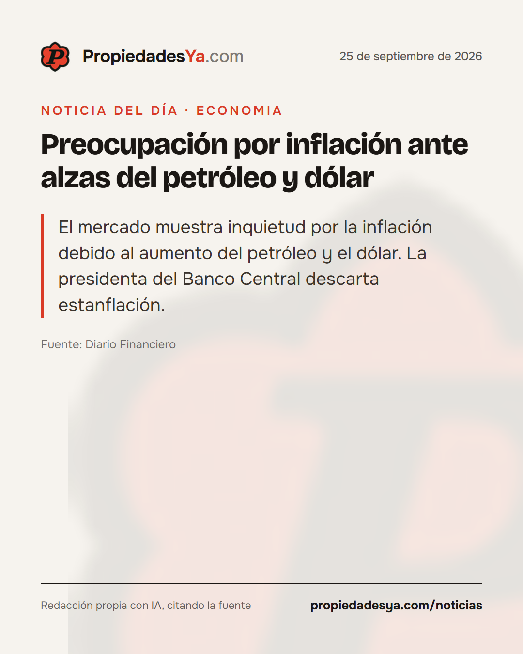 Preocupación por inflación ante alzas del petróleo y dólar
